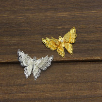 diy antique jewelry accessories hairpin step headdress material copper plated three layer 25 * 35mm butterfly corrosion sheet thin