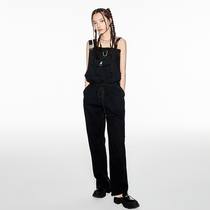 VIA PITTI Backband Pants Women's Summer Joker Drawstring Cargo Pants Wide Leg Pants Pants Summer Thin Casual Pants