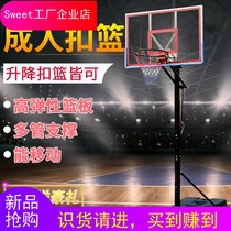 Outdoor basketball rack indoor basketball board adult shooting rack home basketball frame children training liftable blue ball rack