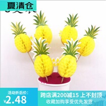 Baking cake decoration plug-in flag 3D three-dimensional shining bright Flamingo cake plug-in birthday plug-in 6 pcs