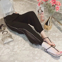 Pregnant women pants spring summer thin wide leg pants fashion tide mother wear loose belly pants summer clothes