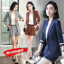  Casual professional suit Female socialite Xiaoxiang style formal fashion suit Korean thin suit summer temperament overalls