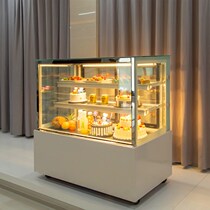  Cake display cabinet Refrigerated right angle Commercial cooked food dessert west point freezer Air-cooled desktop small fruit preservation cabinet