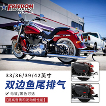 Haresoft Tailed Fat Paparazzi Breakthrough Street Bully Elegant Inheritor Retrofitted Fish Tail Exhaust Pipe Freedom Full Segment Black