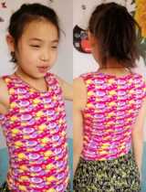 Winter cotton flower underwear warm elastic waistcoat low collar sleeveless close-fitting bottoming elastic parent-child clothing custom