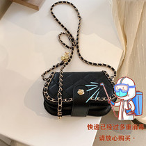 France Cone Koery genuine leather summer packet girls 2022 new wave bursting single shoulder rhombus chain slanted satchel