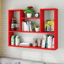 Creative bookshelf wall shelf modern minimalist household wall shelf wall cabinet bedroom partition wall rack