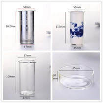 Heat-resistant glass tea set accessories flower teapot lid inner glass leak stainless steel ceramic double ear cup