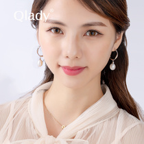 Earrings temperament high-grade atmospheric Net red pearl earrings female sterling silver earrings earrings earrings 2021 New Tide autumn and winter