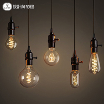 Designers lamp E27 big screw bulb energy saving 3W4W high light single lamp Edison soft filament LED bulb