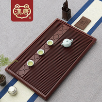 Han Tang electric Wood tea tray household tea set simple drainage rectangular Tea Sea electric Bakelite single layer living room tea table