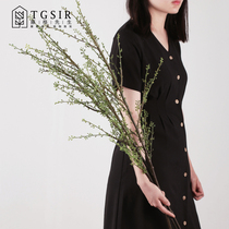 Adzuki bean fruit long branch simulation bouquet living room fake flower landing High branch flower arrangement porch decoration green plant branches