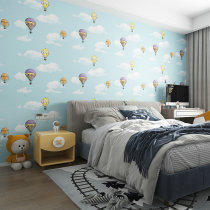 Wallpaper self-adhesive bedroom warm waterproof and moisture-proof scrub Net Red childrens room cartoon wallpaper home sticker painting