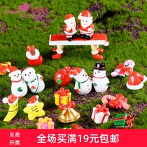 Micro landscape Christmas ins ornaments Resin gift ideas Santa Claus Snowman cartoon animal Christmas Tree