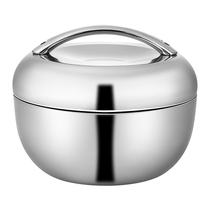 Stainless steel insulated lunch box Student lunch box Portable office worker lunch box Partition type with rice delivery tableware large capacity