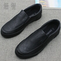 New low-help leisure male leather shoes spring simple set of foot mens shoes black business shoes