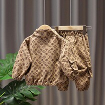 Childrens clothing boys suits spring and autumn clothing 2020 new handsome tooling autumn sports net red foreign style Korean trend