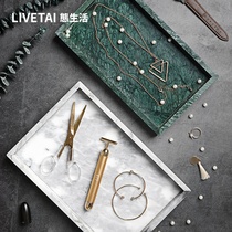 State Life Nordic minimalist natural marble square tray jewelry tray home furnishings bathroom storage tray