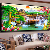 Cross stitch 2021 New embroidery landscape landscape painting welcome pine large living room atmosphere oneself embroidered hand-embroidered