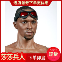1 6 soldiers Captain America 3 Civil War Falcon 2 0 Black head carving plus body set spot eye mask