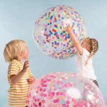 Net red ins large number 36 inch colored round transparent sheet paper scrap latex balloon bright sheet Balloon Birthday Decoration