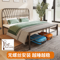 Master Bed Iron Bed European Retro Bed 1 5m Double Princess Bed Light Luxury and Elevated Rack Rack Bed