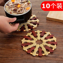 Vegetable mat Insulation mat Household bamboo anti-scalding heat-resistant casserole mat Table mat Bowl mat Teacup mat Plate mat Placemat