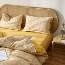 Baby Class A double - deck gauze cotton four - piece set 100 full cotton skin naked bed suite