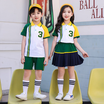 Kindergarten garden clothes summer summer children Primary School uniforms short sleeve cotton sports primary and secondary school students class uniforms New
