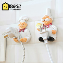 Creative home cartoon bear cook power cord socket to contain small department shelves strong plug resin bonding