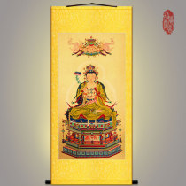 Samantabhadra Buddha statue hanging painting Samantabhadra Shili Bodhisattva portrait Buddhist decorative painting Silk painting scroll painting customization