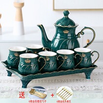 Ceramic light luxury water cup set Cup home living room Nordic tea cup water bottle set Cup high-end tea set
