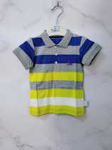 Liyingfang shopping mall spring and summer boys color strip cotton sailboat short-sleeved top T-shirt lapel POLO shirt