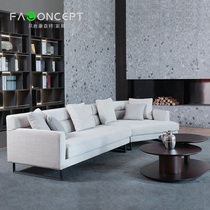 Nordic sofa Small apartment living room combination Modern light luxury ins wind simple designer net red fabric sofa