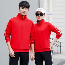 2022 Spring Autumn New Pull Strip Sports Suit Mens Jersey Customizable Couple Sweatshirt Loose Running Casual Wear