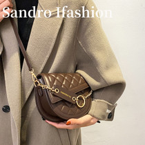 French niche brand small bag women 2021 new joker single shoulder bag soft leather crossbody saddle bag