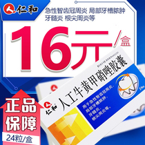 Ren and artificial cow yellow metronidazole capsule 24 grain case for acute wisdom tooth crown periodontitis local tooth abscess tooth medullary root cusp periarthritis rhzf