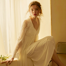 Chenxi pajamas two-piece female sexy sweet embroidered lace thin Fairy Palace wind sling nightgown summer