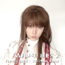 {Sens House}=Ancient style boy Runyu Son=brown costume wig gay hair head