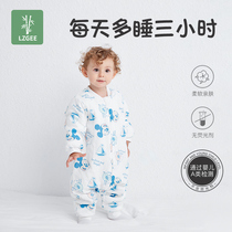 Song of the forest baby sleeping bag spring and summer gauze baby four seasons universal anti-kick is thin section split legs for newborns