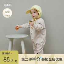 papa climbing for spring male and female baby hair circles cloth animals conjoined clothes baby cute climbing clothes khau 0-3 years old