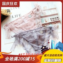 Japanese gp dream underwear female lace fairy bow comfortable sexy hollow breathable low waist breifs