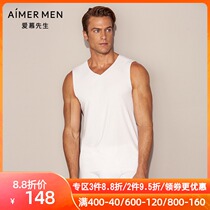 Aimer men men Aimu male seamless elastic vest with type trimming base series NS11S31
