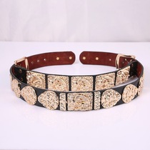 Zhaoyun dragon leather belt belt Hanfu accessories Ming Chinese clothing accessories round neck robe leather belt can be equipped with flying fish clothing