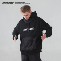 RNWL national tide sweater mens tide INS mens sweater mens autumn and winter OVERSIZE sweater function plus velvet thickening