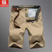 Overalls pants shorts men cotton casual shorts beach pants loose middle pants Capri pants