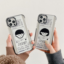 Probe ring suitable for iPhone12 mobile phone shell Apple 11Pro Max silicone X XS XR anti-fall 12Pro new female xmax brief approx transparent cartoon fun i