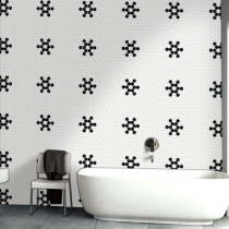 Ceramic hexagonal mosaic small hexagonal mosaic tile black and white toilet kitchen bathroom wall tile non-slip floor tiles