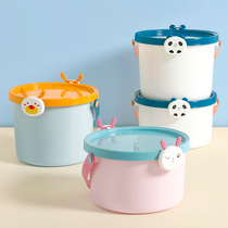 Plastic Containing Box Big Cute Toy Containing Barrel Children Cartoon Hand Baby Building Blocks Sorting Boxes Snacking Boxes