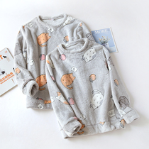 Lovers single-piece blouses for men and women sleeping in winter Coral velvet Thickened Flannel Suede Winter style Home Clothing Winter